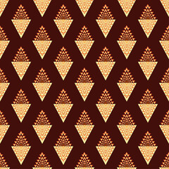 Textile design, geometric seamless pattern and for background.