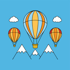 Obraz premium hot air balloon in sky