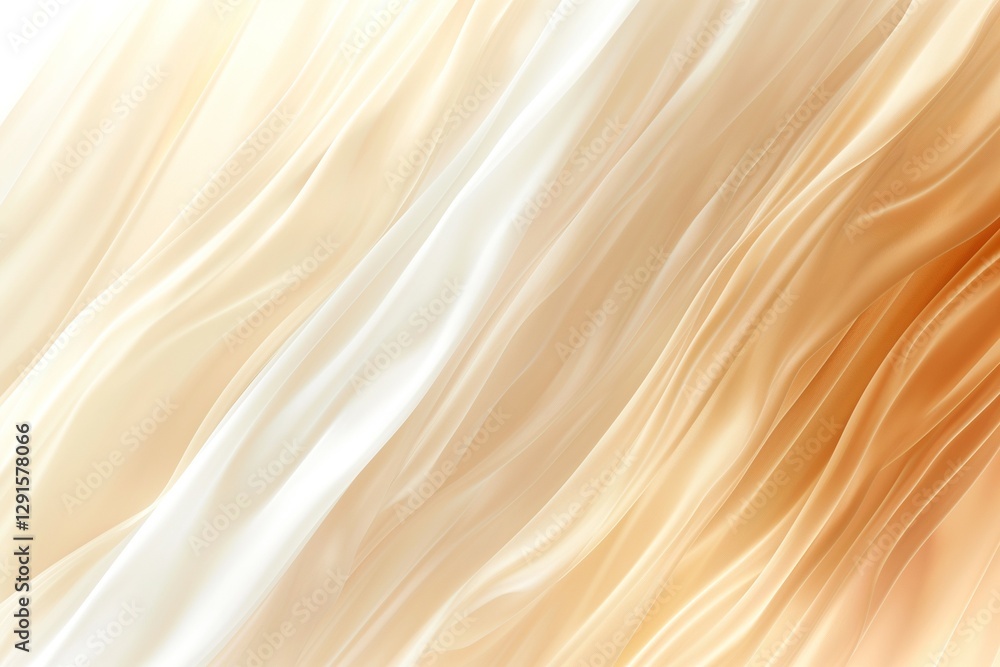Poster elegant fabric waves in soft beige and white tones create a serene and luxurious atmosphere.