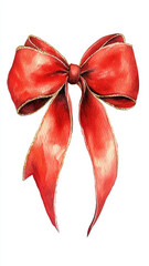 vibrant red bow with silky details and classic design, perfect for festive occasions and gift wrapping. This elegant accessory adds touch of charm and celebration to any setting