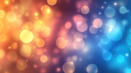 Fototapeta premium Pastel color bokeh lights background. Blurred circle shapes. Multicolored blurry lights bokeh defocused abstract background for events.