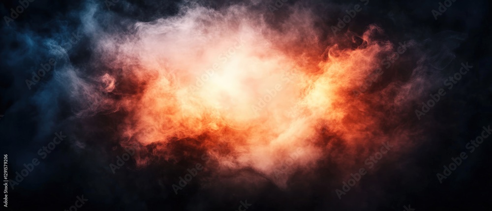 Poster abstract smoke background with ethereal patterns and flowing colors for creative design projects
