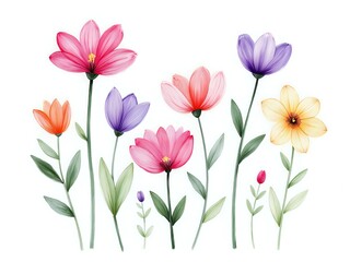 Fototapeta premium A vibrant display of whimsical floral blossoms