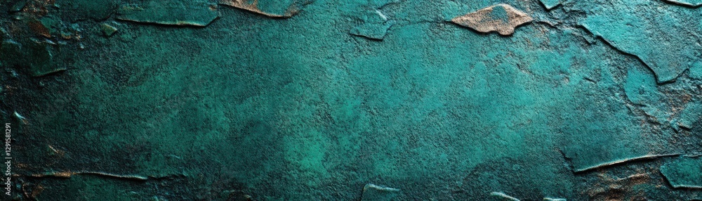 Poster green background with peeling paint creating a textured and abstract visual effect for creative proj