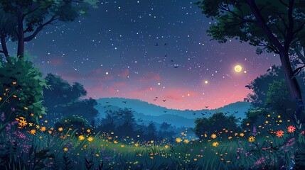 Capturing the Enchantment of Summer Night Firefly Background Images: A Visual Odyssey
