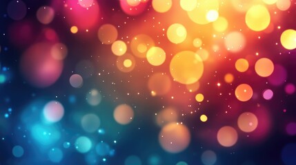 Pastel color bokeh lights background. Blurred circle shapes. Multicolored blurry lights bokeh defocused abstract background for events.