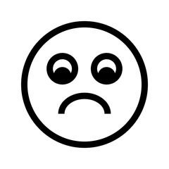 Solid emoji face with sad expression and a small broken heart symbol on the cheek, representing romantic sorrow or emotional heartbreak.