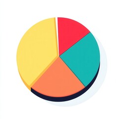 Colorful pie chart with four segments on white background.