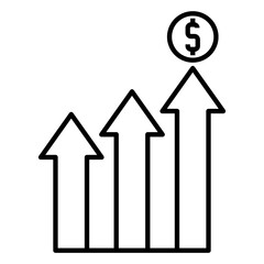 high growth opportunities vector icon