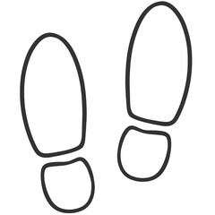 black outline shoes footstep icon