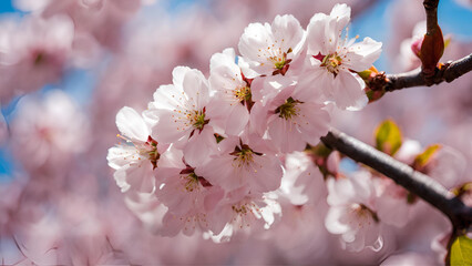 Obraz premium Pink cherry blossom in spring