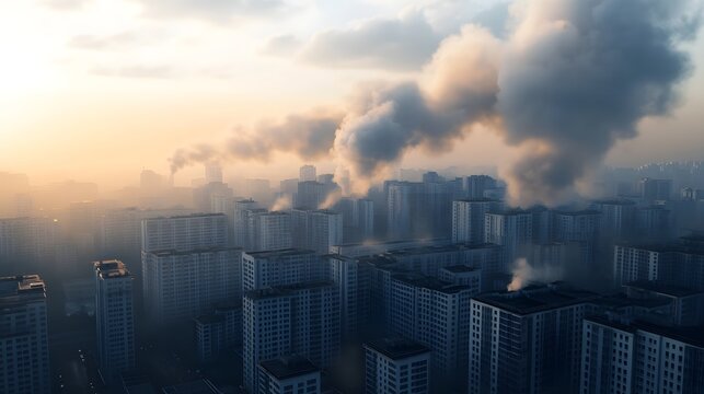 Scientific Visualization of Air Particles and Pollutants Detected by Advanced Sensor in Urban - Powered by Adobe