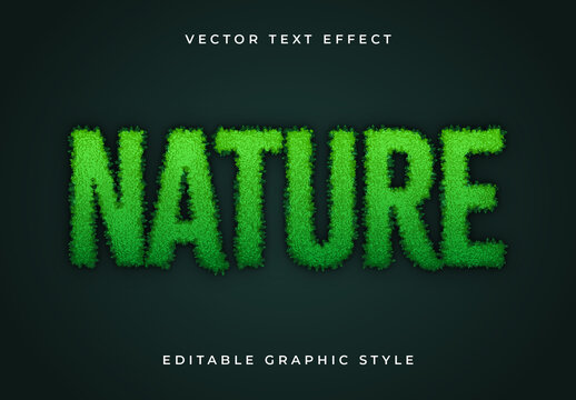 Green And Lush Nature Grass Font Leafy Text Effect