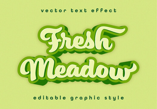 Green Beige Bold Retro Vintage Nature Text Effect