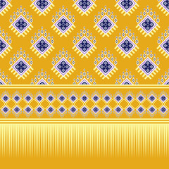 Textile design, geometric seamless pattern and for background.