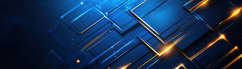 Abstract blue background with glowing lights and soft bokeh effects for creative projects and designs