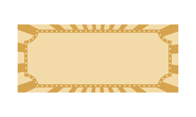 Ticket template isolated on white background.