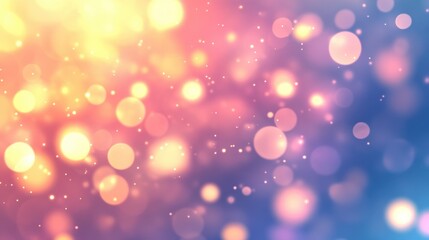 Pastel color bokeh lights background. Blurred circle shapes. Multicolored blurry lights bokeh defocused abstract background for events.