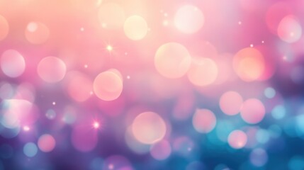 Fototapeta premium Pastel color bokeh lights background. Blurred circle shapes. Multicolored blurry lights bokeh defocused abstract background for events.
