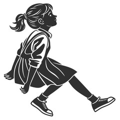 Girl silhouette vector illustration