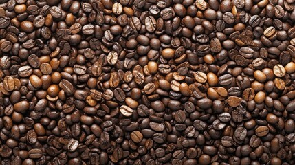 Surrounded by a symphony of hues, the close-knit arrangement of coffee beans reveals diverse colors and textures, embodying the essence of quality and warmth in every grain
