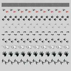 animals footprints vector art with background