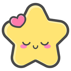 Estrela Baby Dormindo kawaii cute