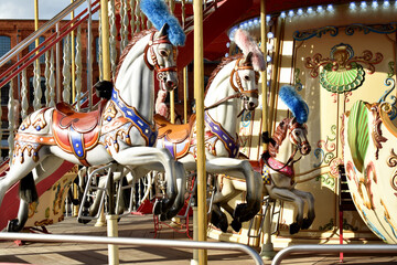 Vintage style carousel horses
