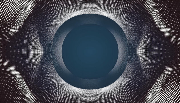 abstract halftone background with wave pattern fading in the center futuristic swirling dotted ray backdrop