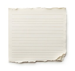 Obraz premium Blank Lined Paper Note on White Background in Simple Style