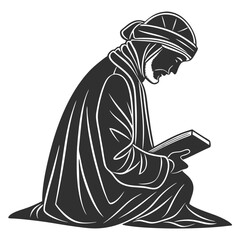 Muslim silhouette vector illustration