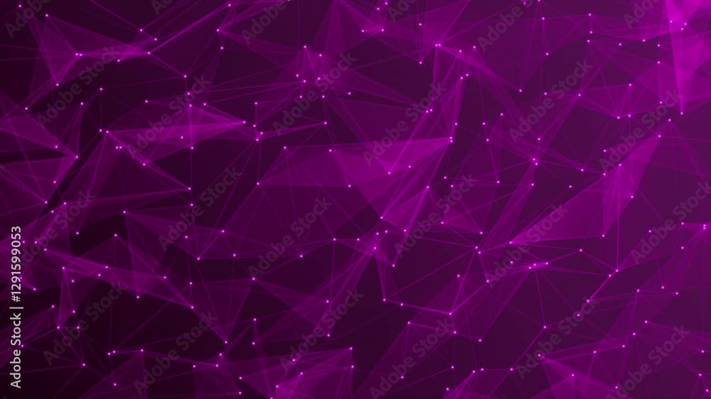 Poster purple plexus dot abstract technology futuristic network with loop white background