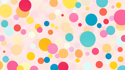 polka dots vector background with bright circles on a soft pastel backdrop 