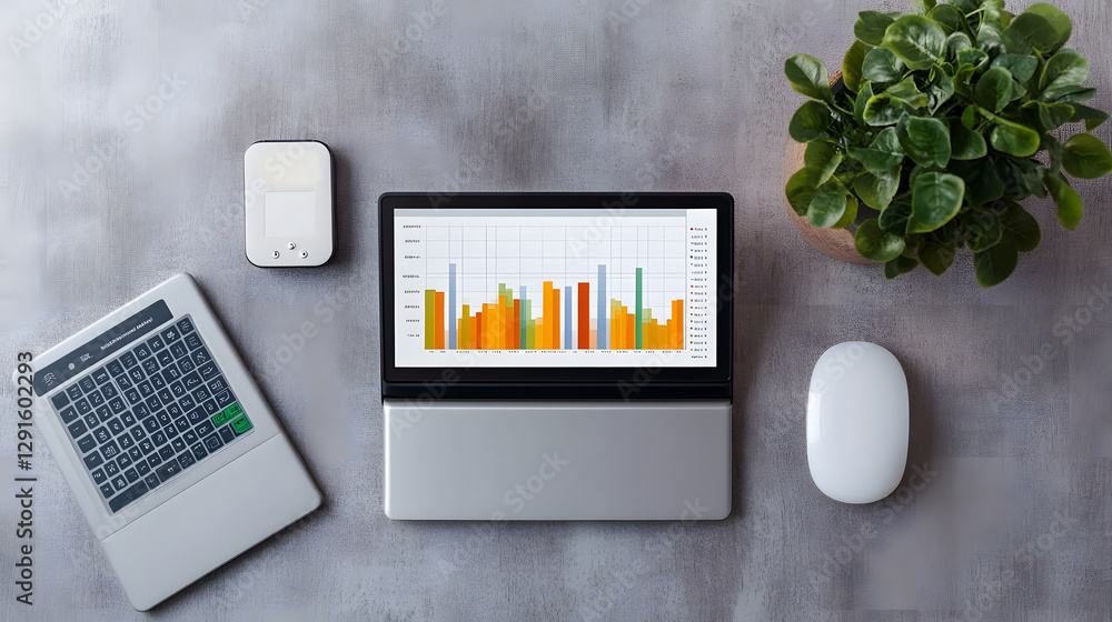 Poster workspace with air monitoring and environmental analysis tools
