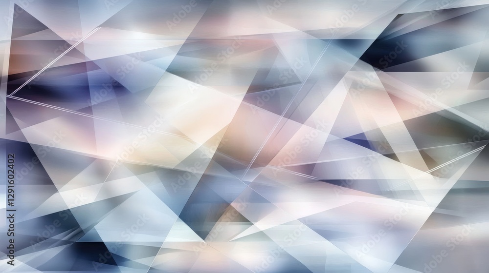 Poster abstract geometric pattern with soft colors creating a blurred, dreamy atmosphere