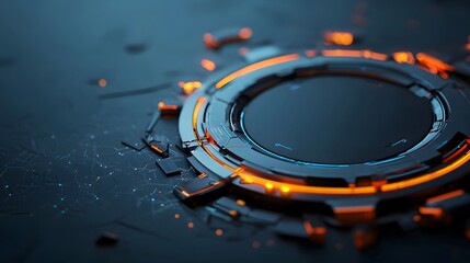 High tech futuristic HUD interface with glowing blue elements holographic edge effects and a clean central space for text or visual insertion  Sleek modern and captivating sci fi digital design