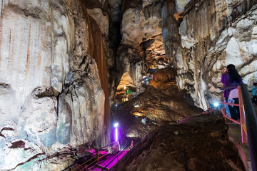 Inside view of Gua Tempurung cave in Perak, Malaysia.