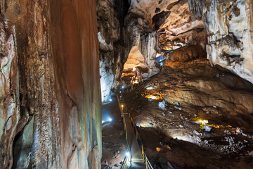 Inside view of Gua Tempurung cave in Perak, Malaysia.