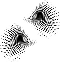 Monochrome gradient halftone dots. Vector illustration. Abstract small grunge dots on white