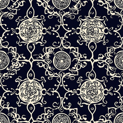Exuberant chinoiserie patterns reflecting chinese culture in a rococo european interpretation seamless asymmetry for leisure and pleasure