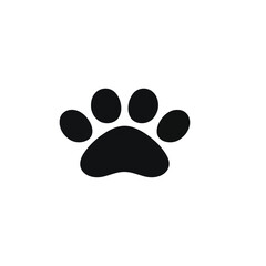 dog Black Paw Print Silhouette Icon