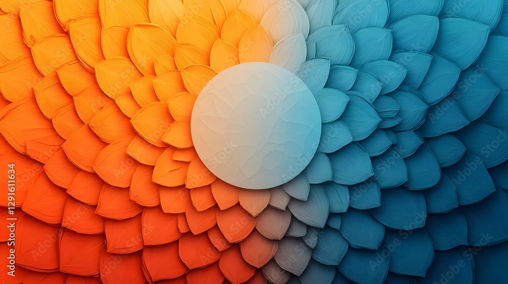Poster intricate and detailed indian mandala patterns with a soft glowing gradient center the radial concen