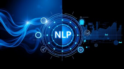 Obraz premium NLP Natural Language processing neural network concept, nlp coaching, language processing, neuro linguistic programming, natural language processing, data science