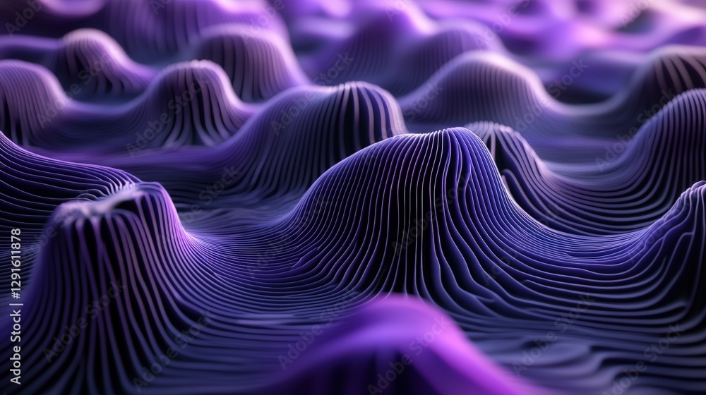 Poster 3d image of abstract wave pattern with vivid colors and dynamic flow design