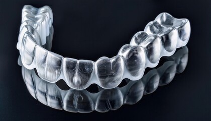 Precision clear aligners for orthodontic adjustments using modern dentistry methods.