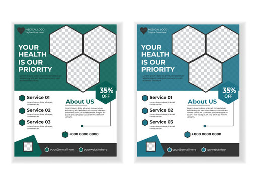 Medical flyer design template