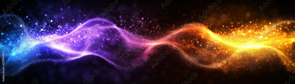 Poster abstract background with colorful lights and patterns creating a vibrant and dynamic visual effect