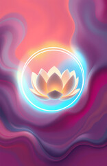 illustrazione con composizione a tema floreale, colorate fioriture primaverili