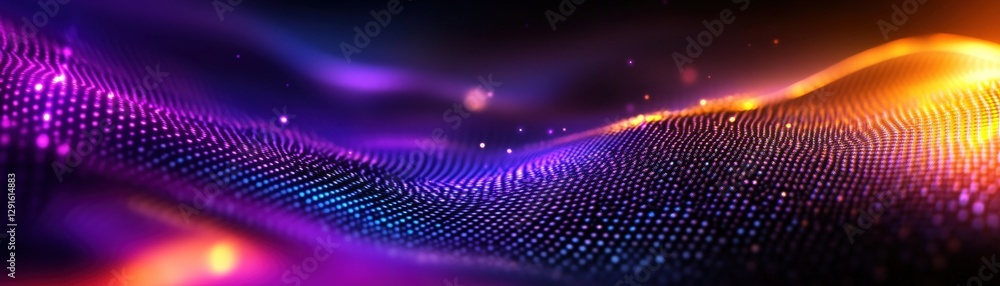 Poster abstract background featuring colorful lights and a blurred photo effect creating a dynamic visual d