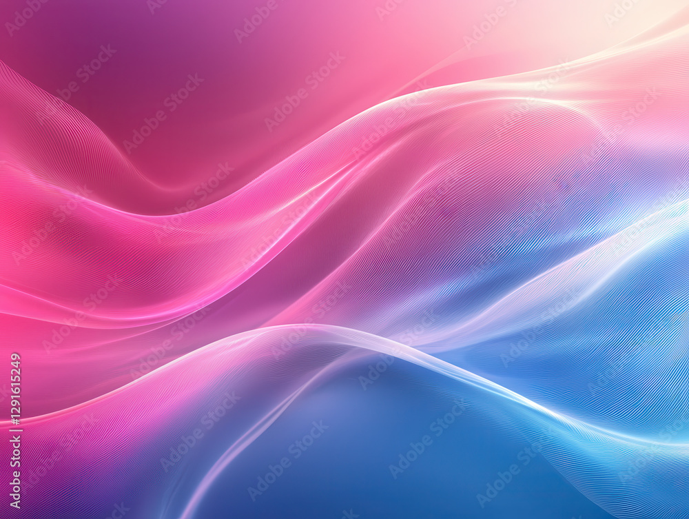 Aufkleber vibrant and colorful abstract background with flowing waves in pink and blue hues, creating dynamic 